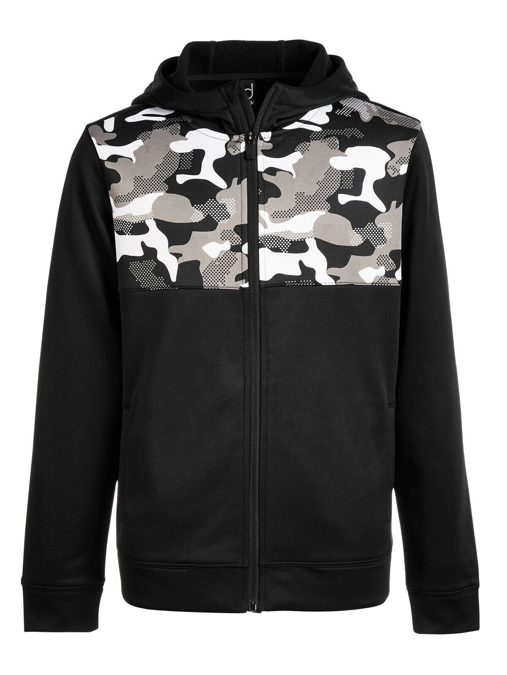 Ideology Big Kid Boys Camo Print Zip Up Hoodie Size S
